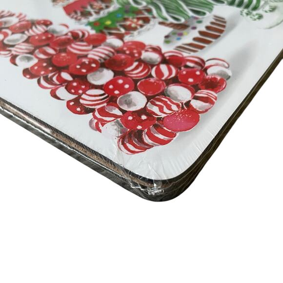 Candy Christmas Tree Cork Backed Placemats 12x16 Set of 4 Pop of Color Holiday - Picture 10 of 14